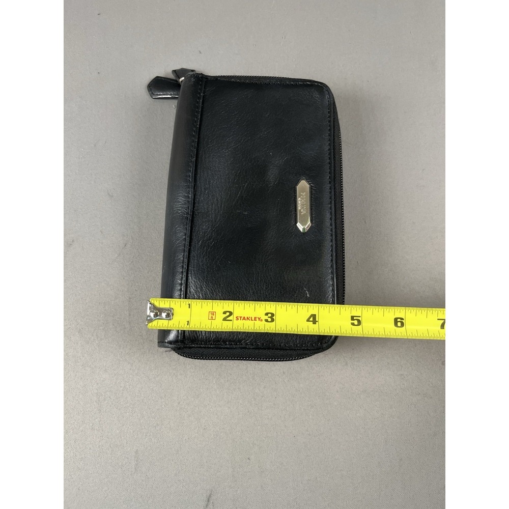 Perlina New York Black Soft Leather Zipper Wallet Clutch NWOT - Picture 13 of 16